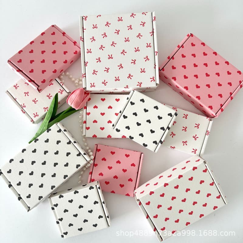 Wholesale small printed color airplane box gift box corrugated pink packaging box wear armor jewelry corrugated gift box