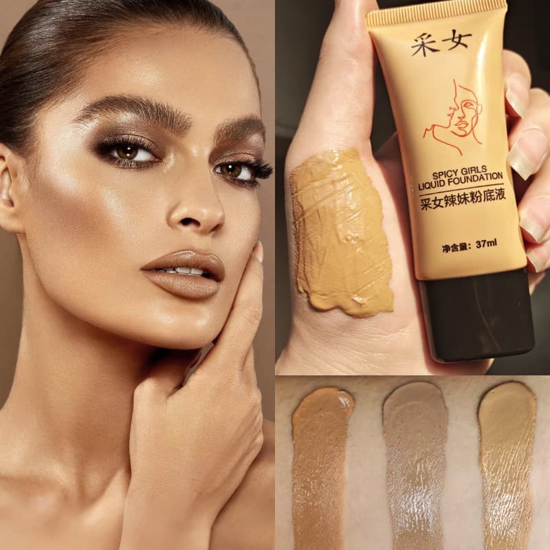 Yellow-Black Skin Foundation Concealer Waterproof Long-Lasting Bronze BB Cream Dark Shade Moisturizing Long-Wear Oily Skin European and American Makeup