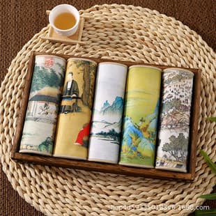 Premium Extra-Thick Suede Printed Tea Towel, Cleaning and Teapot Care, Vintage Dining Table and Tea Tray Coaster, Absorbent