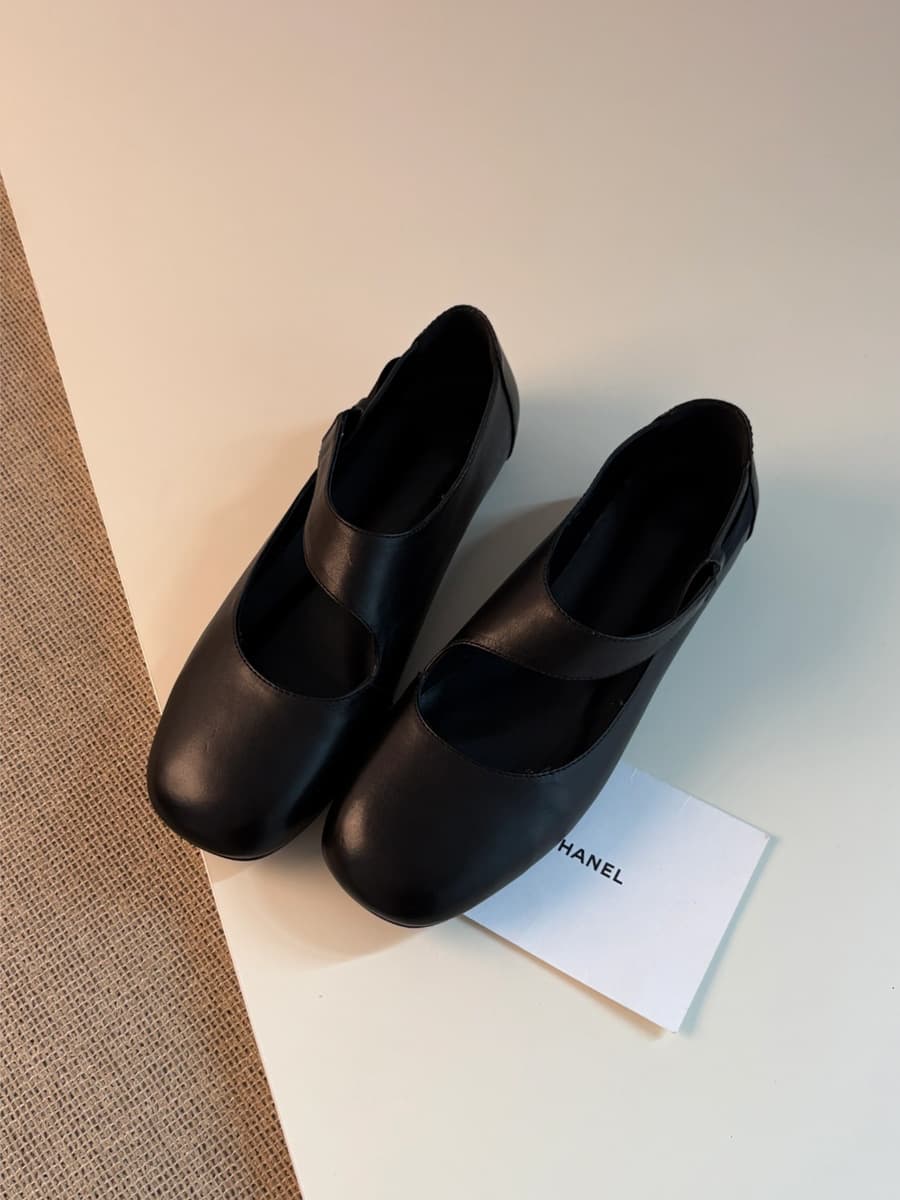 Sheepskin Edition ~ Retro Artistic Round Toe Mary Jane Shoes, Versatile Commuter Pair with Skirts, Shallow Cut Flat Sole Ballet Single Shoes
