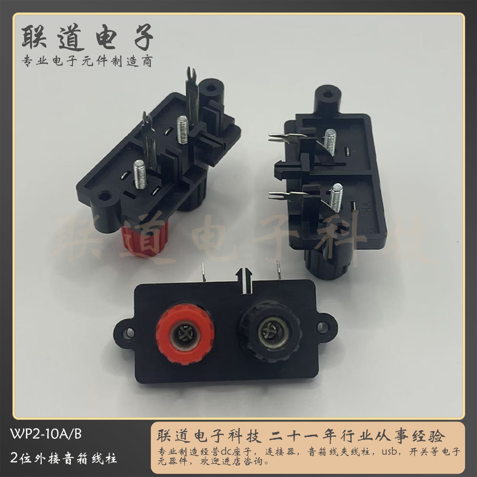 WP2-10 connector clip, speaker terminal block, external connector, WP2-10 wire clip.
