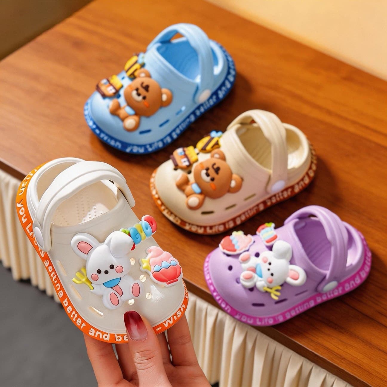 EVA children's slippers, summer boys' non-slip beach shoes, girls' infant cartoon children's clogs