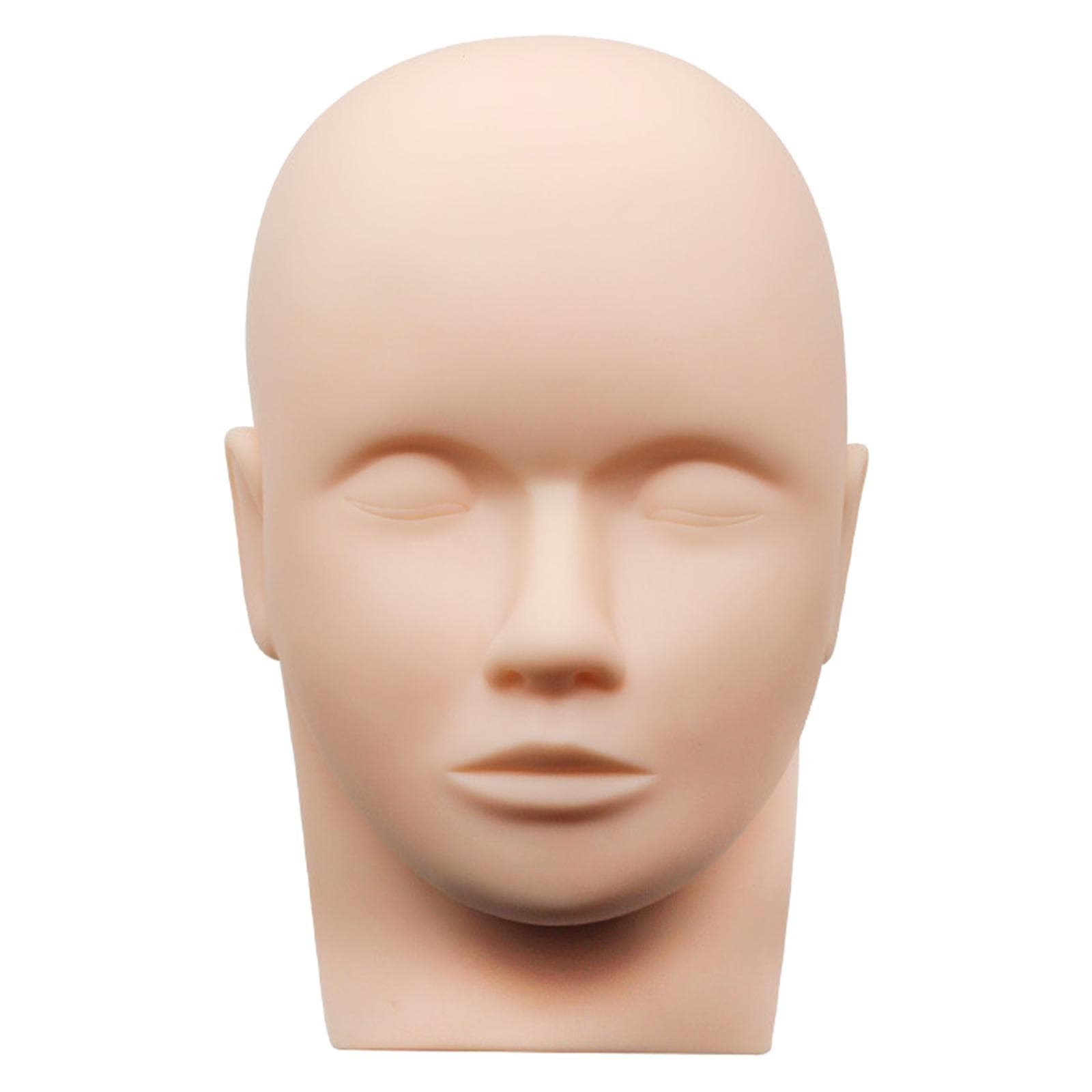 Eyelash Extension Practice Head Mannequin Tattoo Fake Head Silicone Mannequin Head Lash Extension Tool