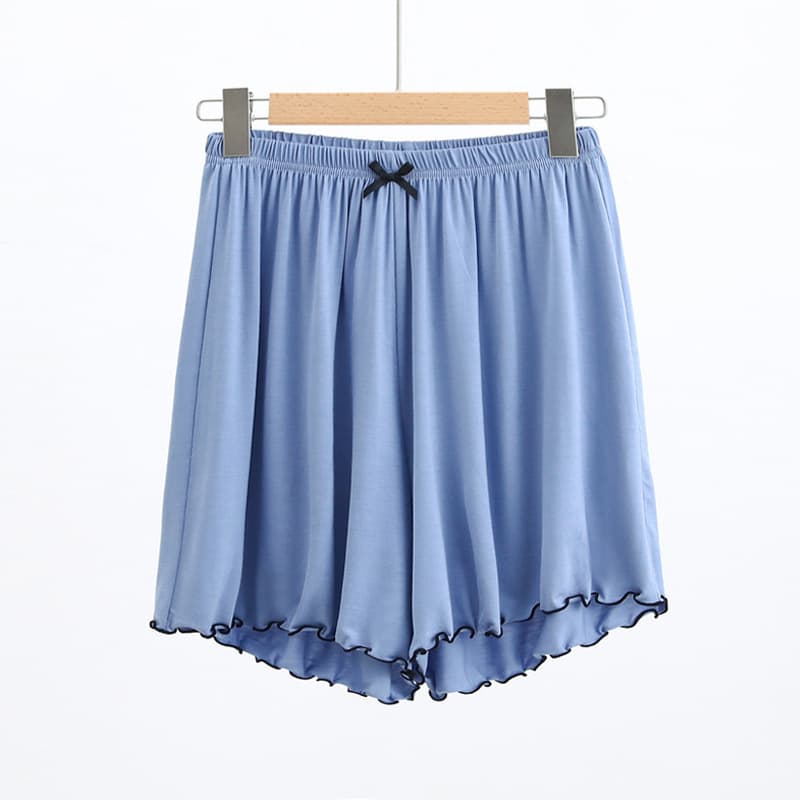 Modal shorts for women, summer thin culottes, loose and slim, can be worn outside with bow tie, home pajamas, casual pants