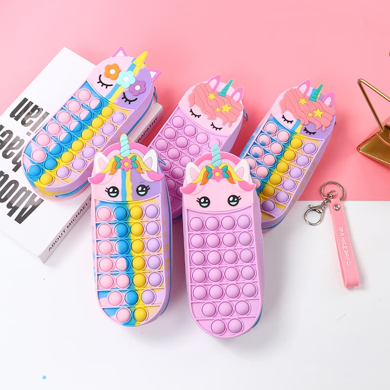 Back-to-School Mouse Catcher Student Silicone Pencil Case Children's Cartoon Pencil Case Large Capacity Learning Stationery Storage Bag