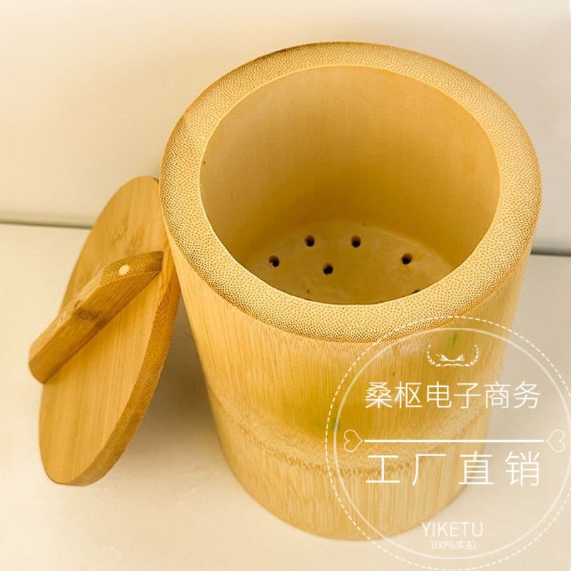 Bamboo Steamer Tube: Handmade Rice Steaming Bamboo Cylinder, Household Whole Bamboo Rice Container