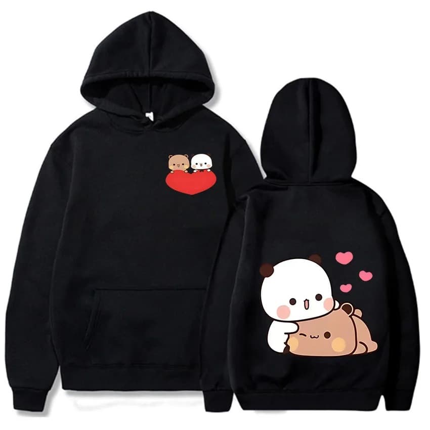 Bubu and Dudu Panda Hoodies Men Aesthetic Graphic Funny Kawa