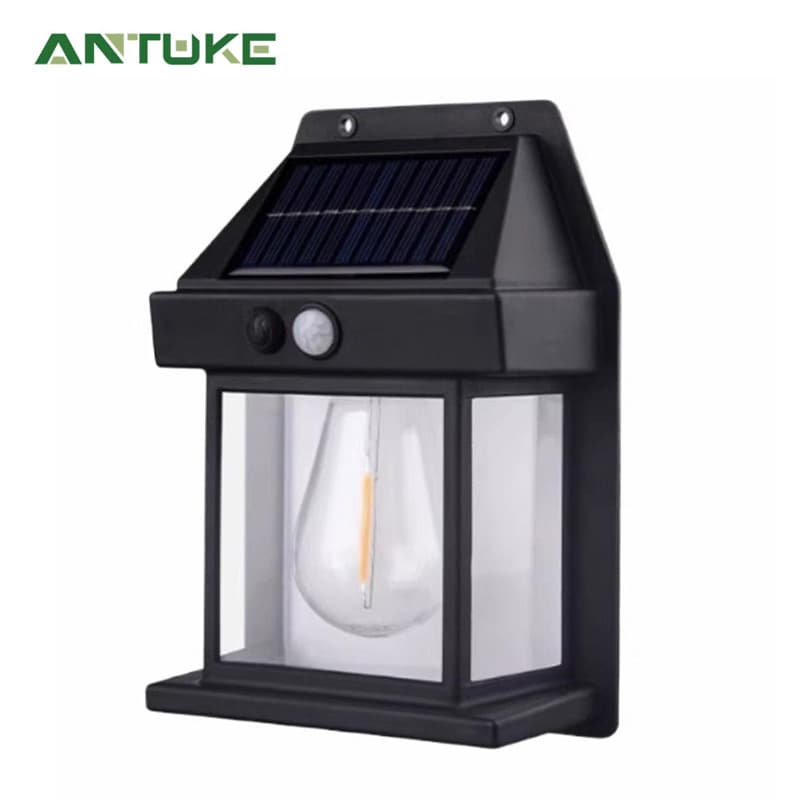 Solar tungsten lamp outdoor courtyard wall lamp human body induction road lamp home solar lighting