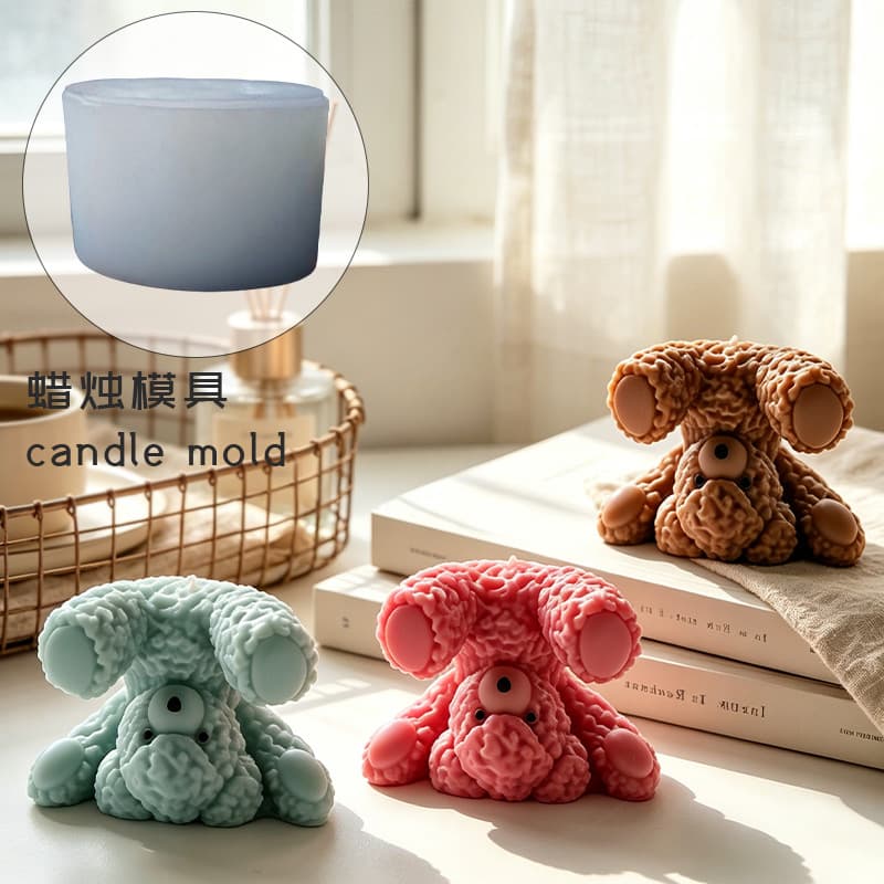 INS Cross-border Inverted Bear Candle Silicone Mold, Silly Bear, Mischievous Bear, Aromatherapy Candle DIY Material Mold
