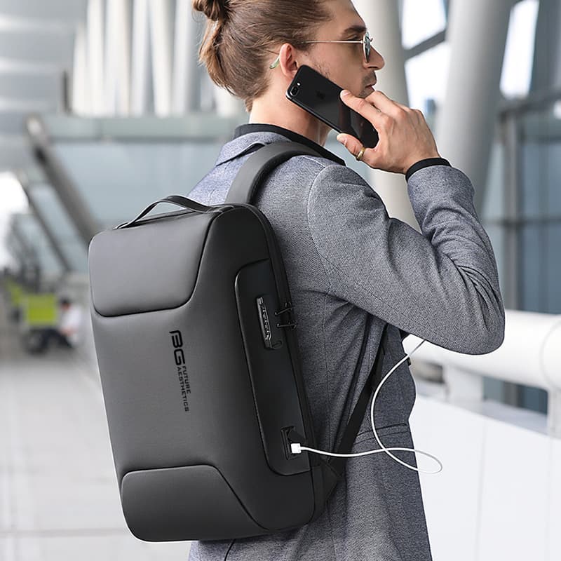 Bange Backpack Men's Waterproof Laptop Backpack Business Travel Computer Backpack Breathable Anti-Theft Zipper