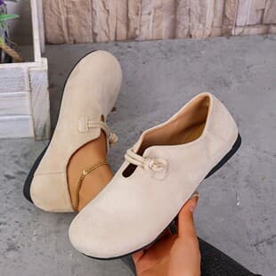 Export Large Size Women's Flat Shoes 2026 Summer New European and American Style Round Toe Slip-on Full Wrap Solid Color Flat Boho Shoes