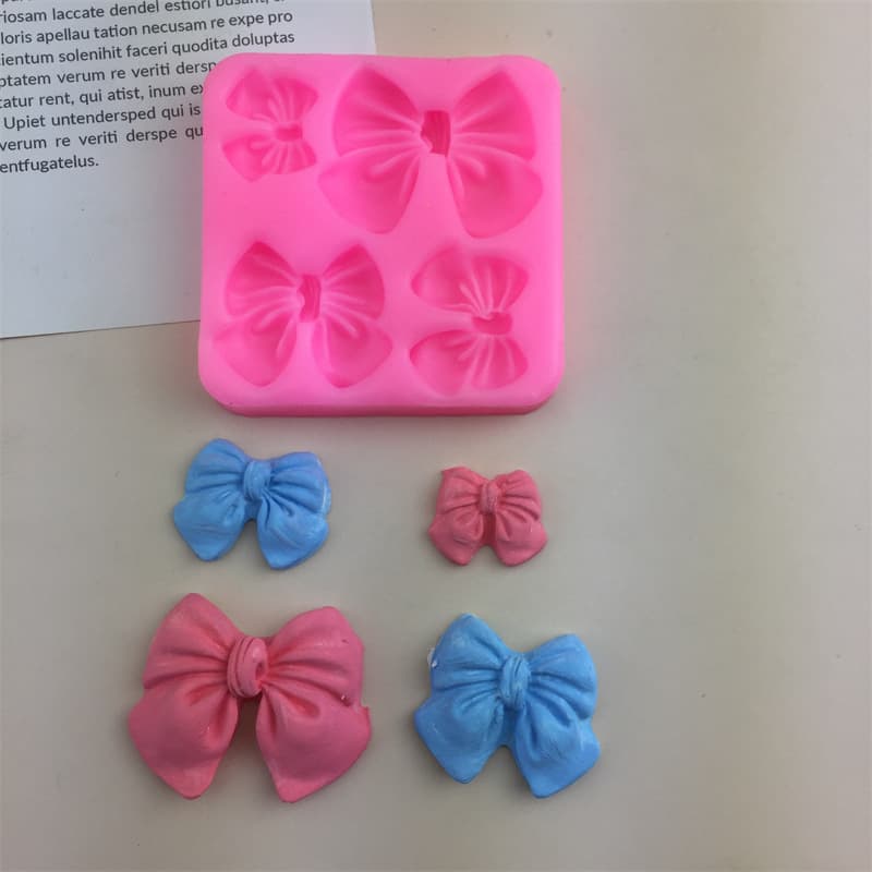 Handmade Chocolate Sugar Art Silicone Mold Butterfly Knot Shape Irregular Soap Candle Making Moulds Fire Seal Wax Casting