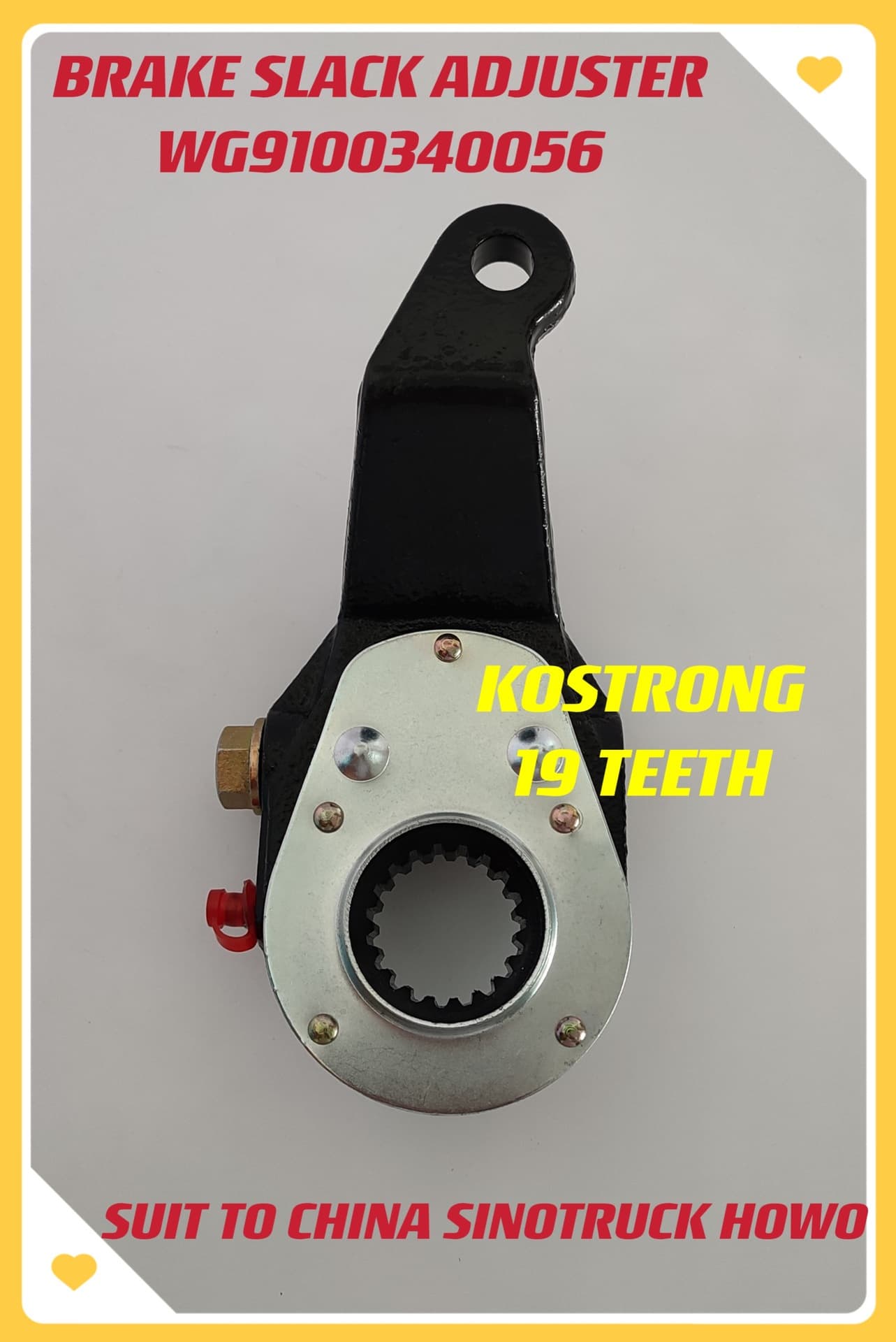 Supply Heavy Truck HOWO Brake Adjusting Arm 19 Teeth HOWO SLACK ADJUSTER WG9100340056