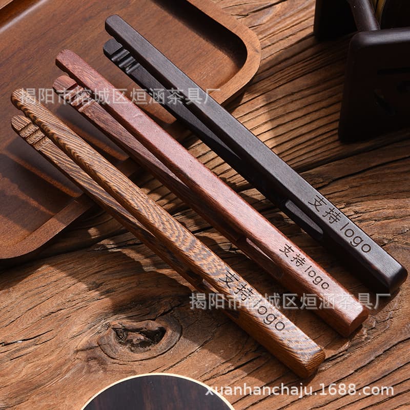 Wooden Tea Tongs, One-Piece Solid Wood Clip, Tea Cup Tongs, Wooden Tweezers, Tea Brewing Tool, Tea Set Accessory