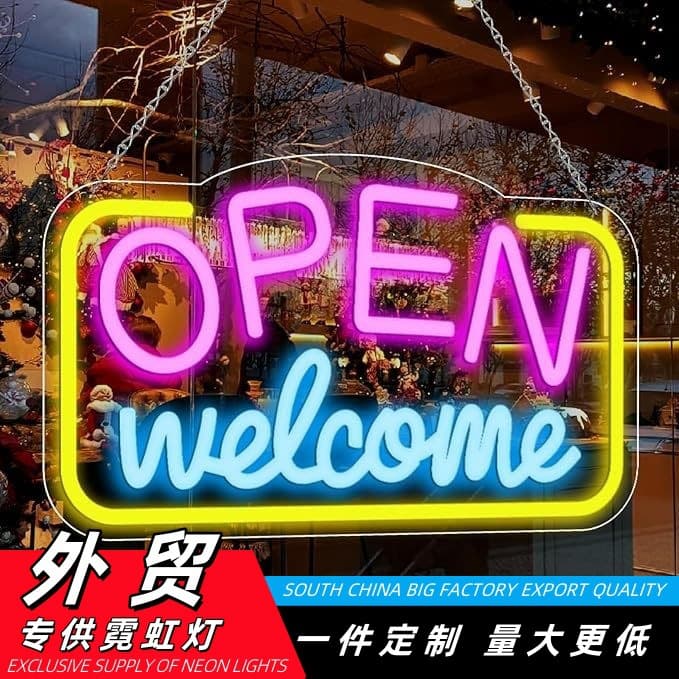 Cross-border open neon light luminous character business USB port acrylic LED bar shape neon sign factory