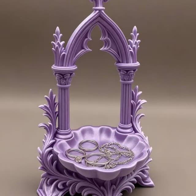 Gothic Vintage Arch-Shaped Jewelry Storage Box Desktop Decorative Ornament Jewelry Bowl Display Tray Organizer