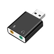 Wholesale Aluminum Alloy USB Sound Card Computer USB Adapter Stereo Digital Audio Live Broadcast Karaoke External Sound Card 7.1