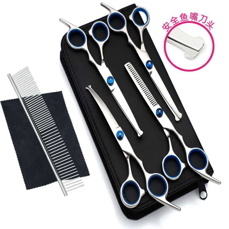 Pet Scissors Set, Straight Scissors, Curved Scissors, Cat and Dog Grooming Scissors, Pet Scissors, Pet Grooming Scissors