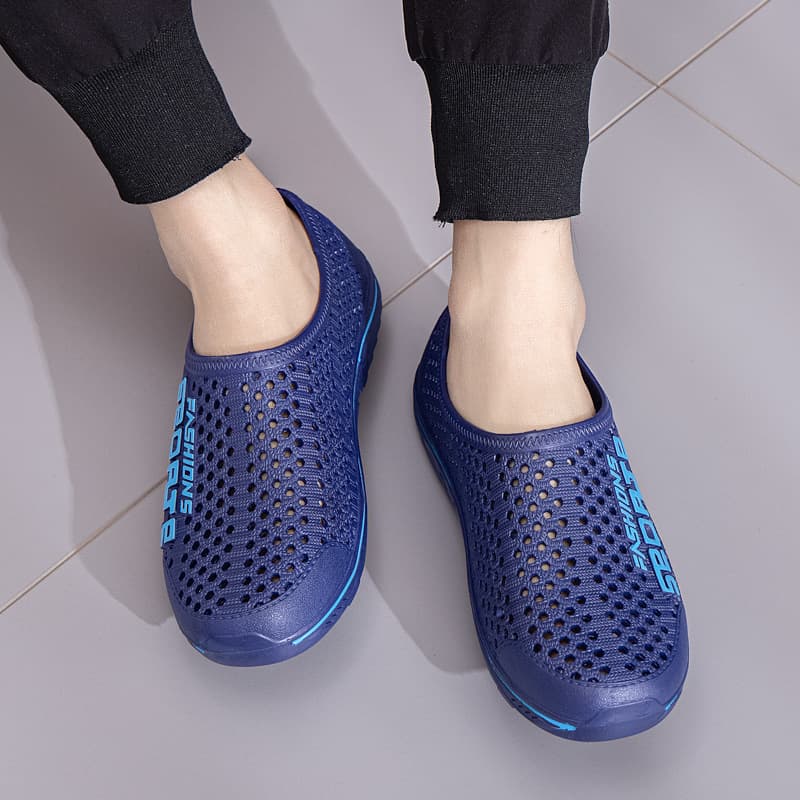 New Summer Men's Hole Sandals Breathable Mesh Shoes Casual Nest Shoes Outdoor Wading Beach Creek Shoes Wholesale