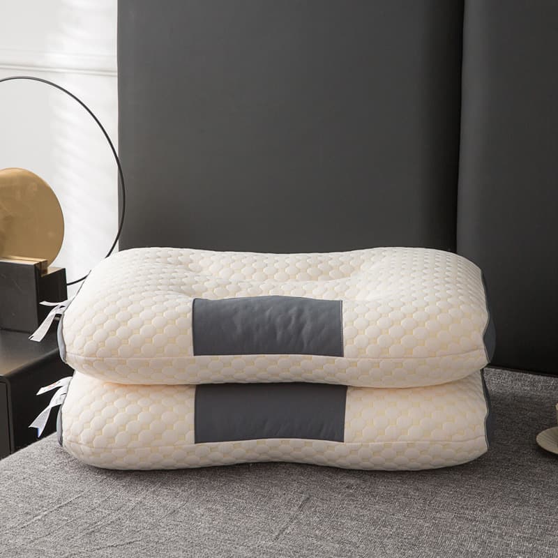 Knitted Non-Collapsing Pillow Core for Deep Sleep, Cervical Spine Protection, for Adults and Students, Home Dormitory Single-Zone Massage Pillow
