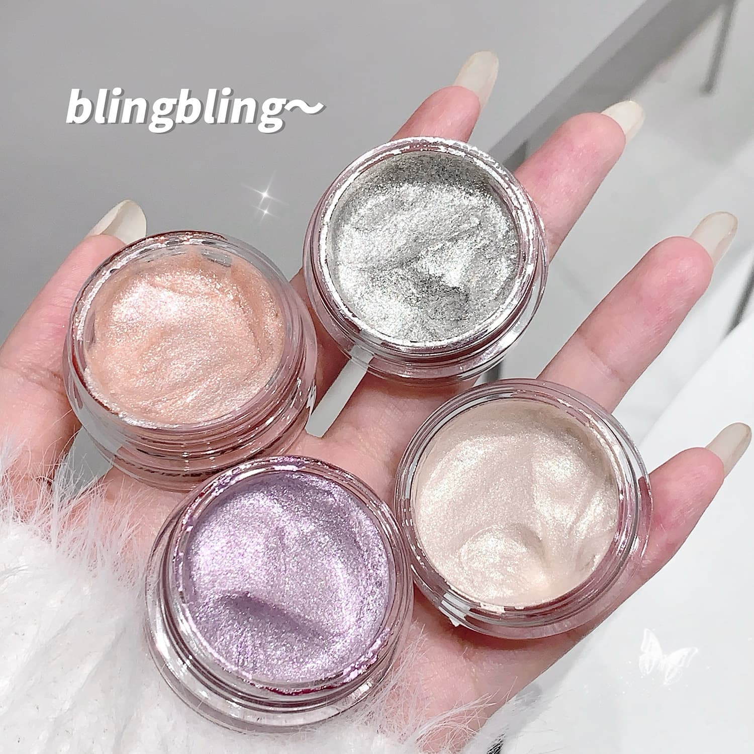 Cross-border SHAQINUO Galaxy Diamond Eyeshadow Gel Pearl Shimmer Under-Eye Brightening Highlighter Lazy Eye Makeup