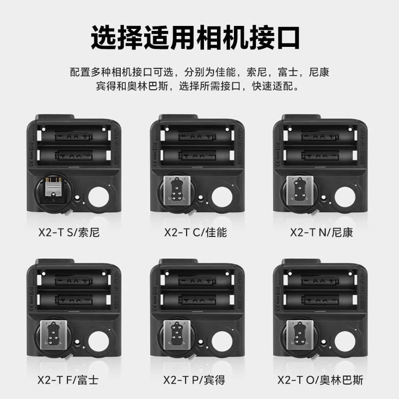 Godox X2/Xpro II second generation flash trigger hot shoe base is suitable for Canon/Sony/Nikon/Fuji/Pentax