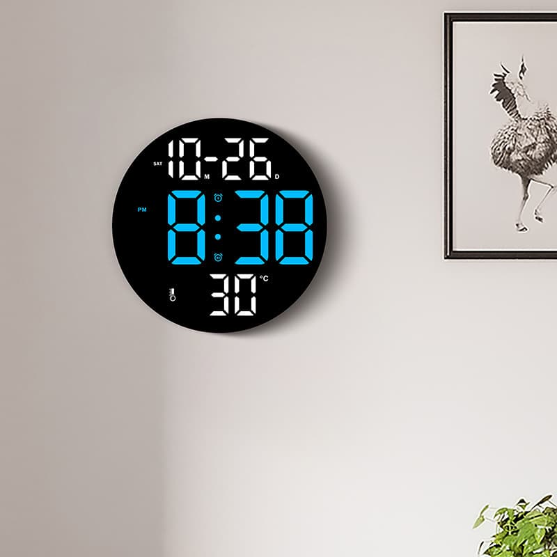Foreign Trade Simple Multifunctional Wall Clock Living Room LED Electronic Clock Large Font Clock Fashion Alarm Clock GH0736