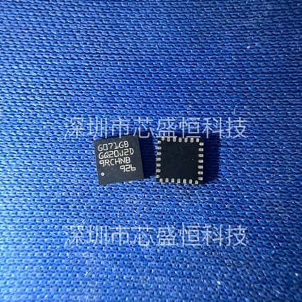 Brand new original STM32G071GBU6N ARM microcontroller GBU6, packaged in UF-QFN-28 chip.