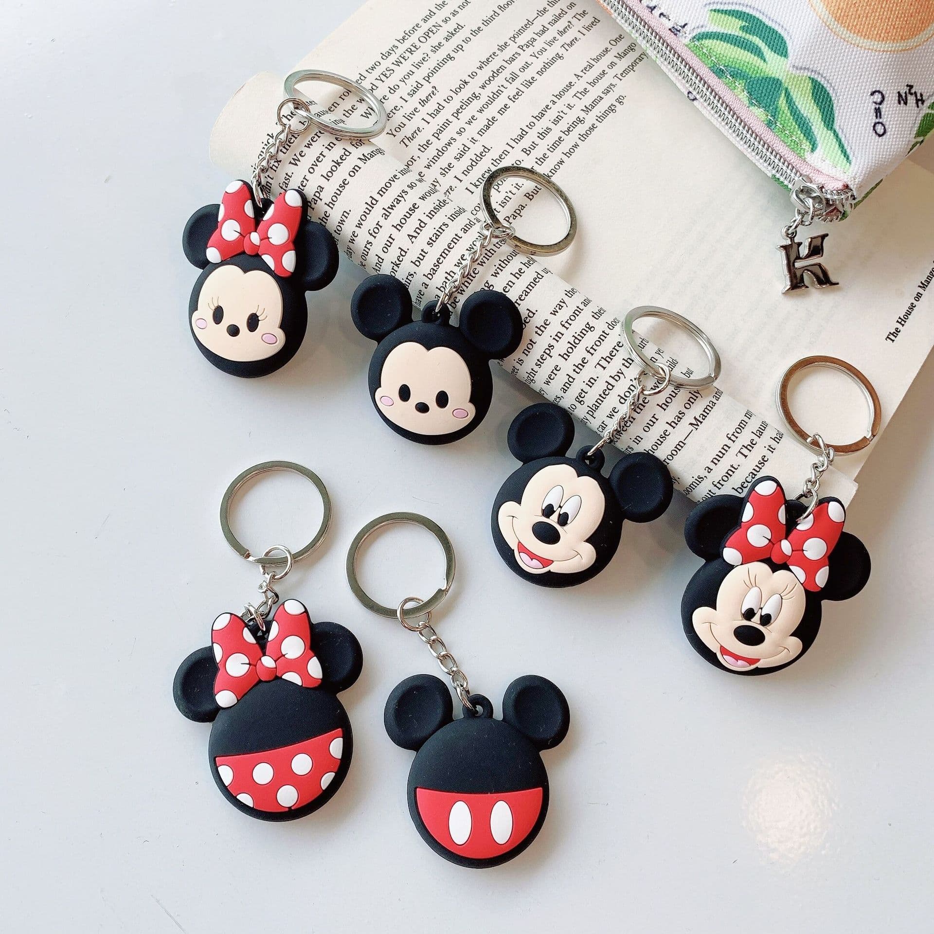 Compatible with Apple AirTag Locator Mickey Minnie Silhouette iPhone Location Tracker Cartoon Soft Protective Case