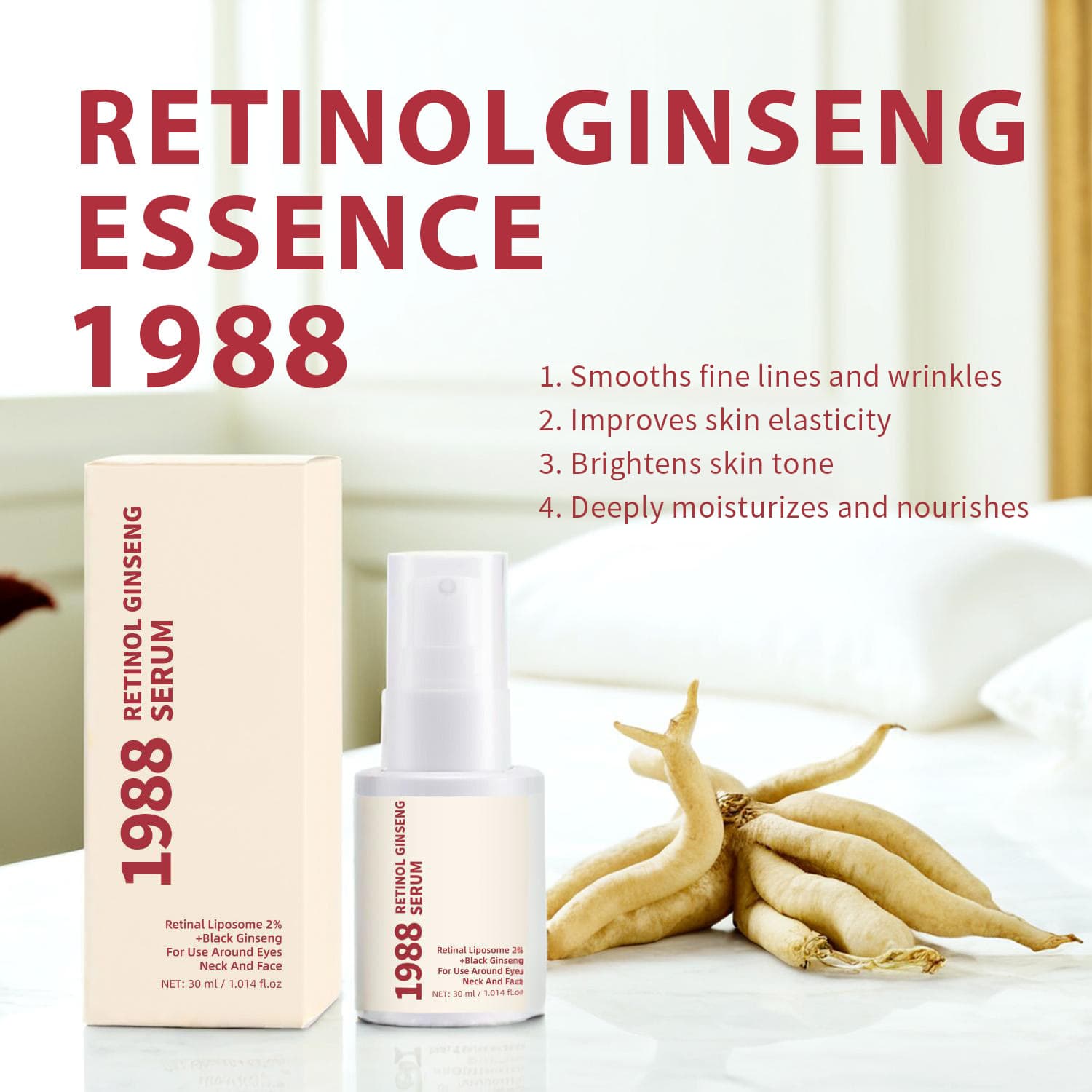 Retinol Ginseng Serum 30ml Neutral Packaging
