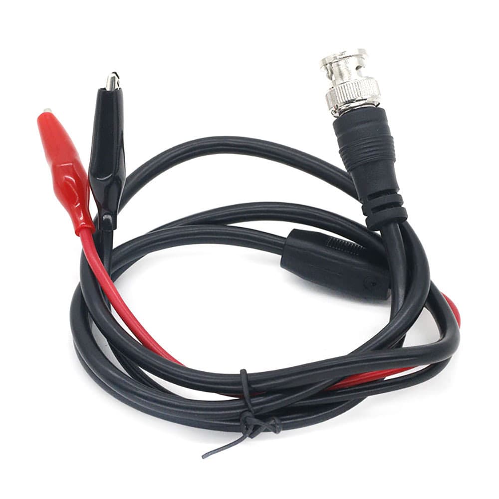 BNC Male to Dual Clip Test Lead, Oscilloscope Connection Cable, Q9 to Dual Alligator Clip Monitor Accessory Power Cord