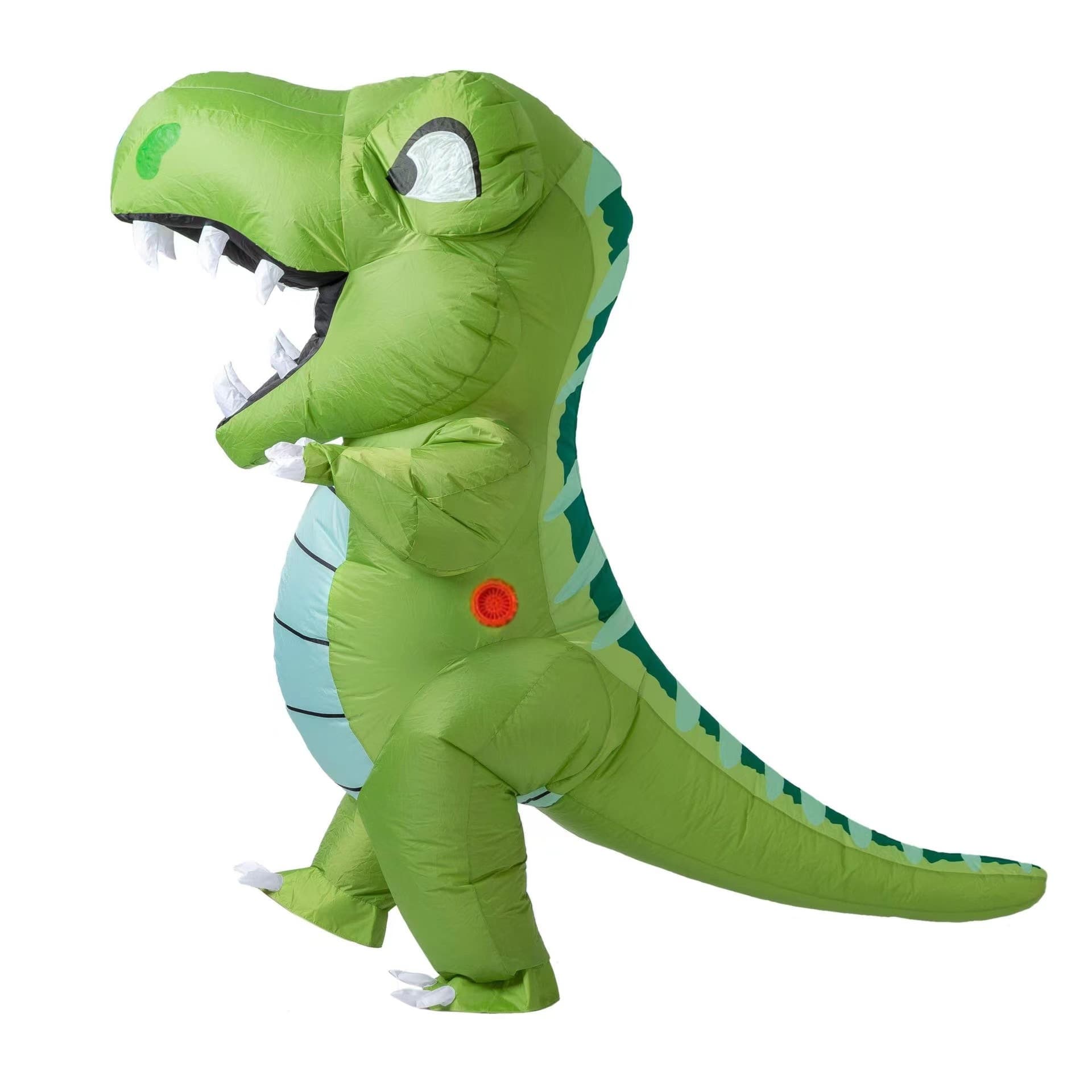 Amazon's new green dinosaur inflatable costume role play cute fat head walking big mouth dinosaur inflatable costume