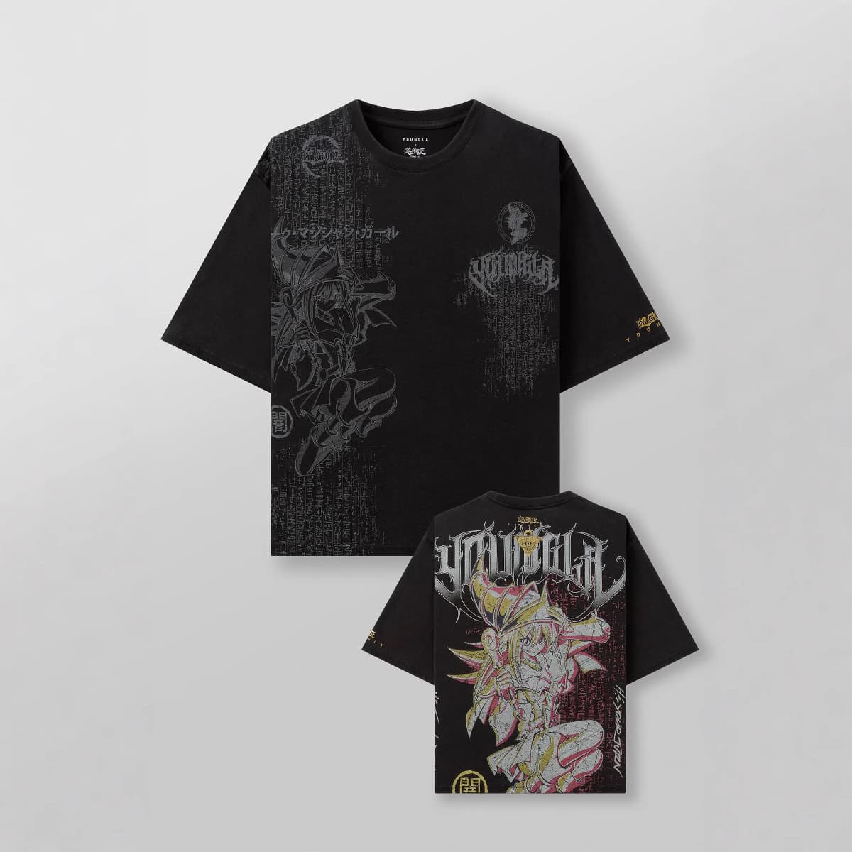 Large Size Cotton T-Shirt for Men Yu-Gi-Oh Collaboration Casual Fitness Sporty Short Sleeve Breathable Crew Neck T-Shirt