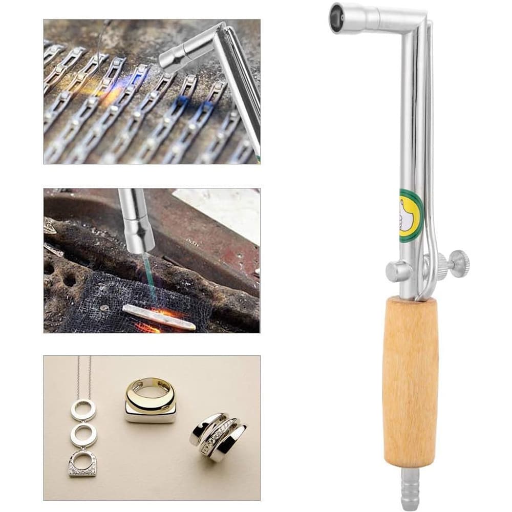 Wood Handle White Pure Copper Large and Small Flame Welding Torch Blow Torch Spray Torch Jewelry Tools Gold Making Tools