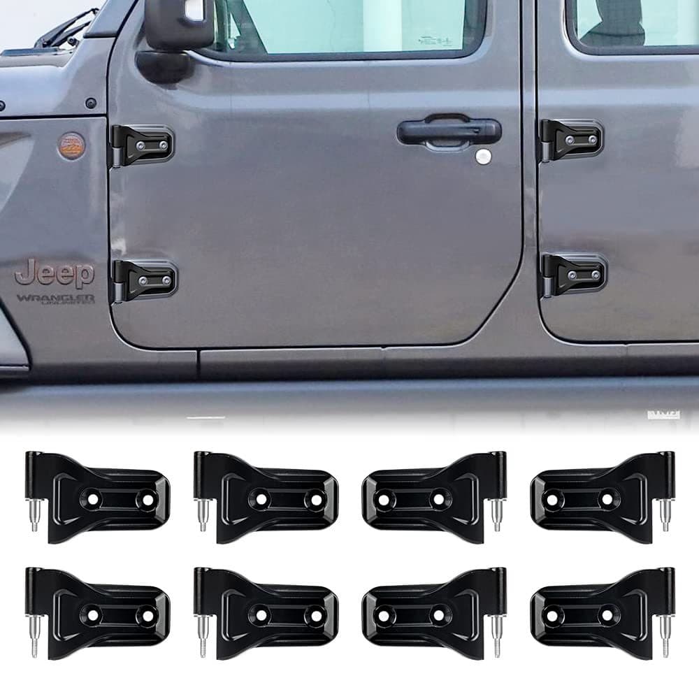 8-Piece Car Door Hinge Decorative Cover Stickers Protection Accessories Suitable for Jeep Wrangler JL 2018+ Vehicle Decoration