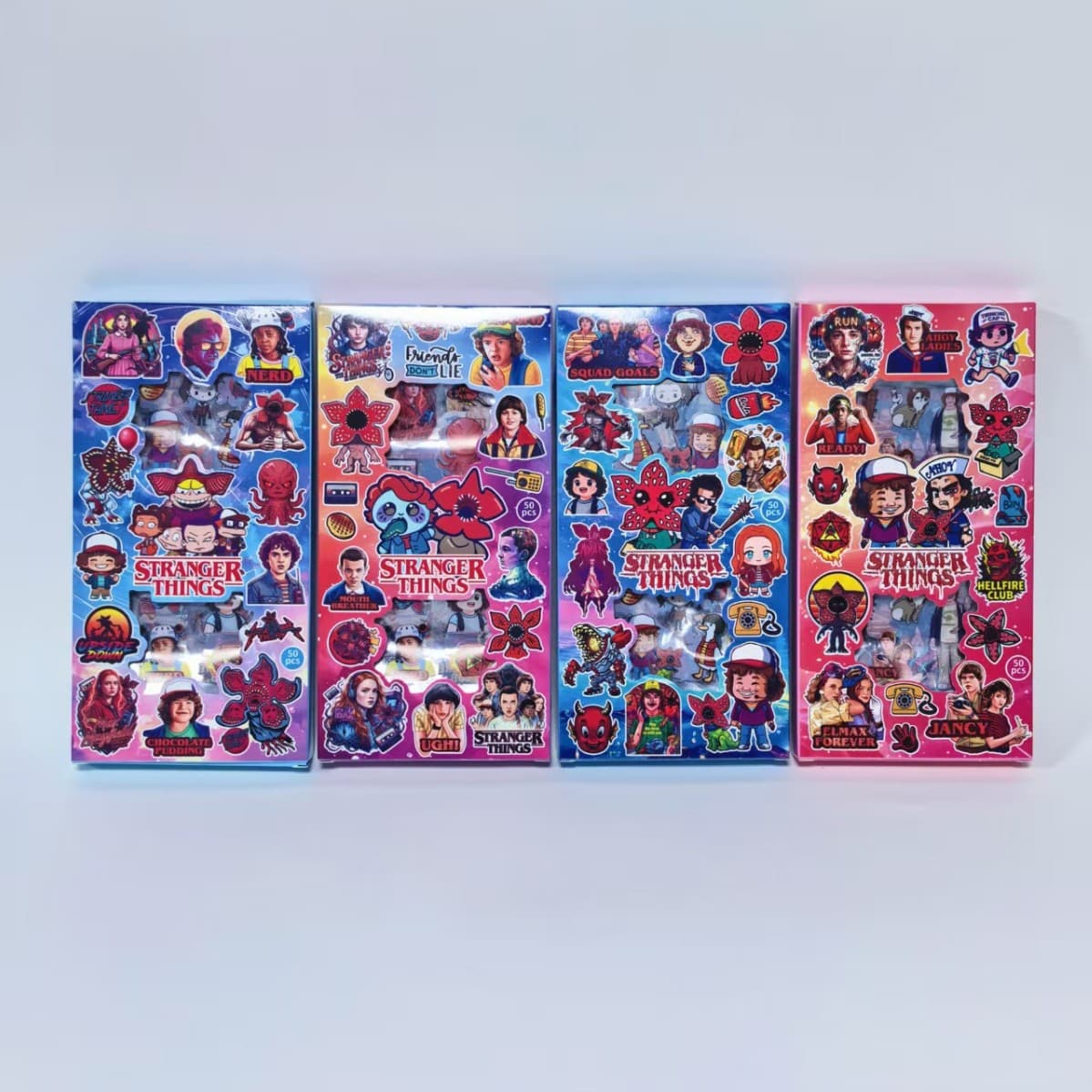 New Stranger Things Series 50 Sticker Gift Box Cartoon PET Journal Decorative Stickers Student Reward Stickers