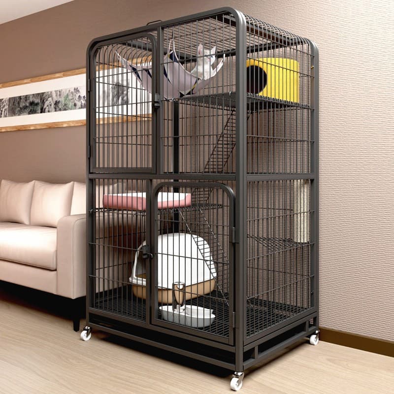 Three-Tier Cat Cage Villa with Extra Large Free Space Wholesale Cat House Luxury Cat Condo Cat Tree Cat Bed