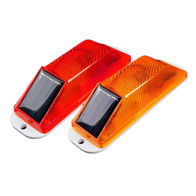 Solar-Powered Road Stud Warning Light, Nighttime Flashing Warning Light for Trucks, Glowing Guardrail Obstacle Light, Strobe Light