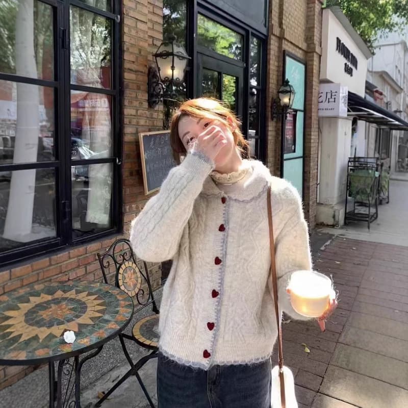 2025 Autumn New Korean Warm Sweater Women's Versatile Gentle Wind Knitted Cardigan Korean Style Women's Top Jacket
