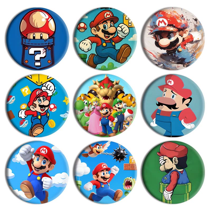 Super Mario Cartoon Creative Decorative Badge