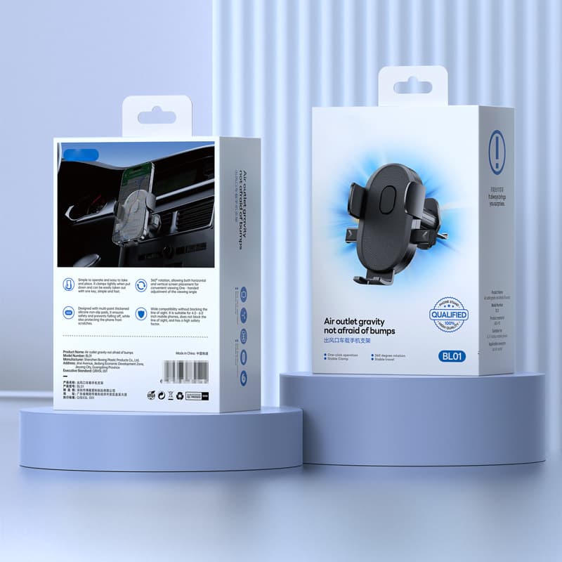 New Car Phone Mount, Extended Vent Clip Universal Car Holder with Hook for Delivery Bikes TBL