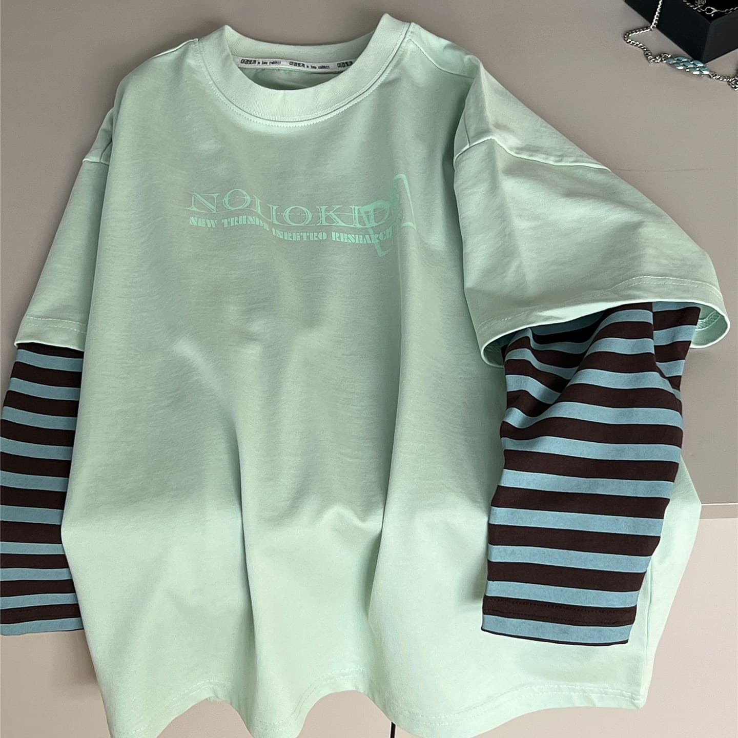 2026 new autumn children's clothing boys pure cotton long-sleeved T-shirt Korean version children's fake two-piece bottoming shirt girls fashionable