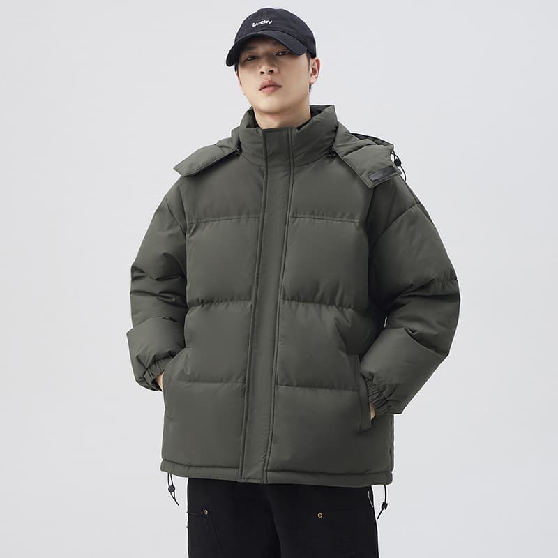 2025 New Style Cotton-Padded Jacket for Men and Women Couple Hooded Winter Thick Warm Quilted Coat Color-Block