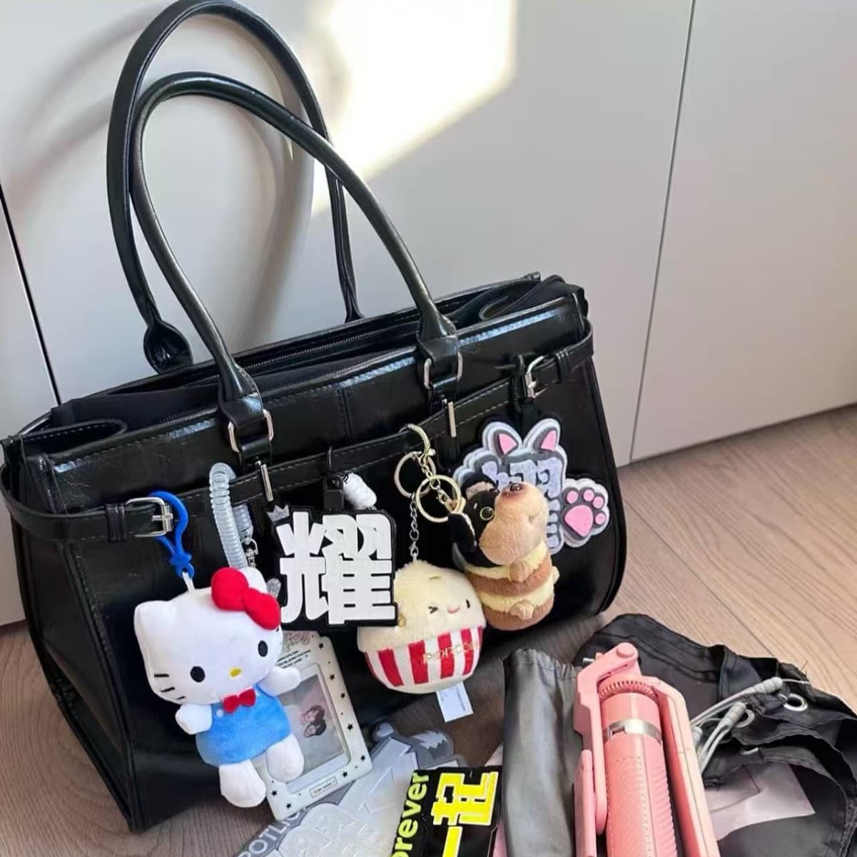 Star Chaser Bag Large Capacity Tote Bag Hidden Stand Camera Bag Concert Handbag Hidden Light Brand Bag Hidden Grid Bag
