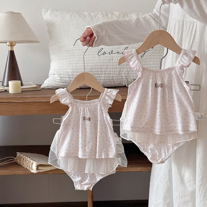 Baby girl summer split two-piece suit children's fashionable colorful dandelion bag two-piece set infant clothes