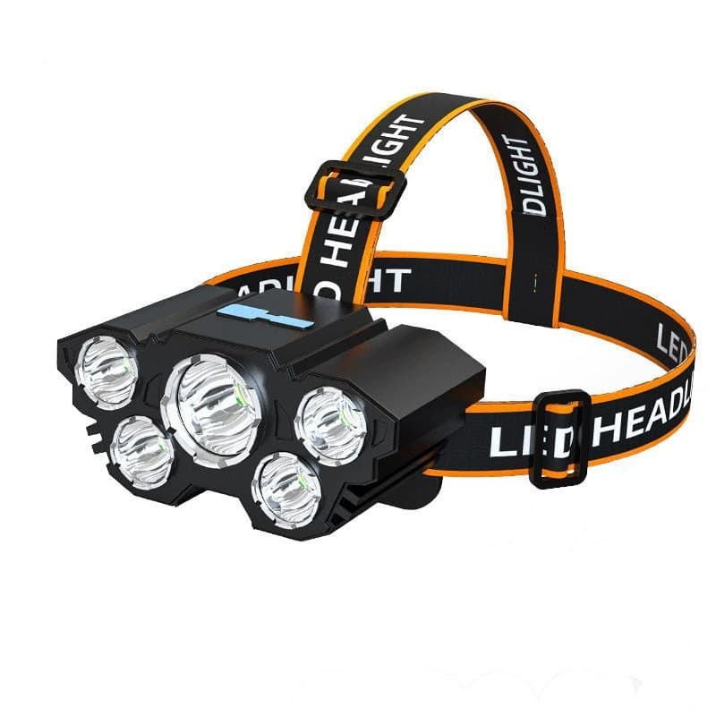 Cross-border strong headlight lighting, long-beam light, head-mounted flashlight, outdoor headlight, fishing light, rechargeable headlight wholesale