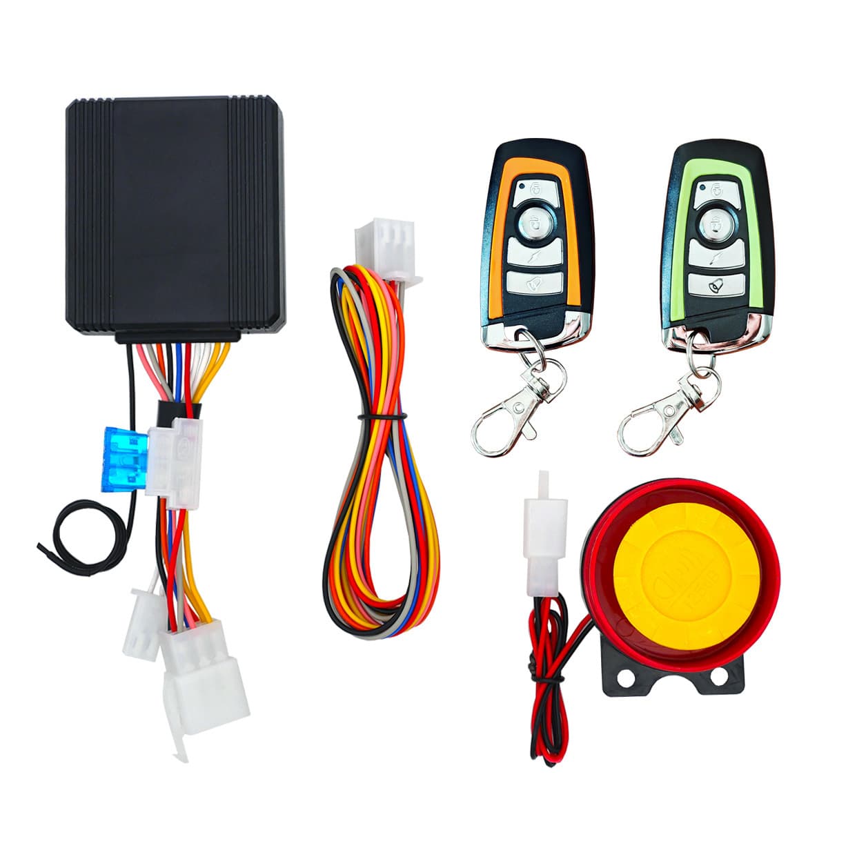 12V Motorcycle Alarm One-Key Start Switch Keyless Ignition Anti-Theft Vibration Alarm Wireless Cross-Border