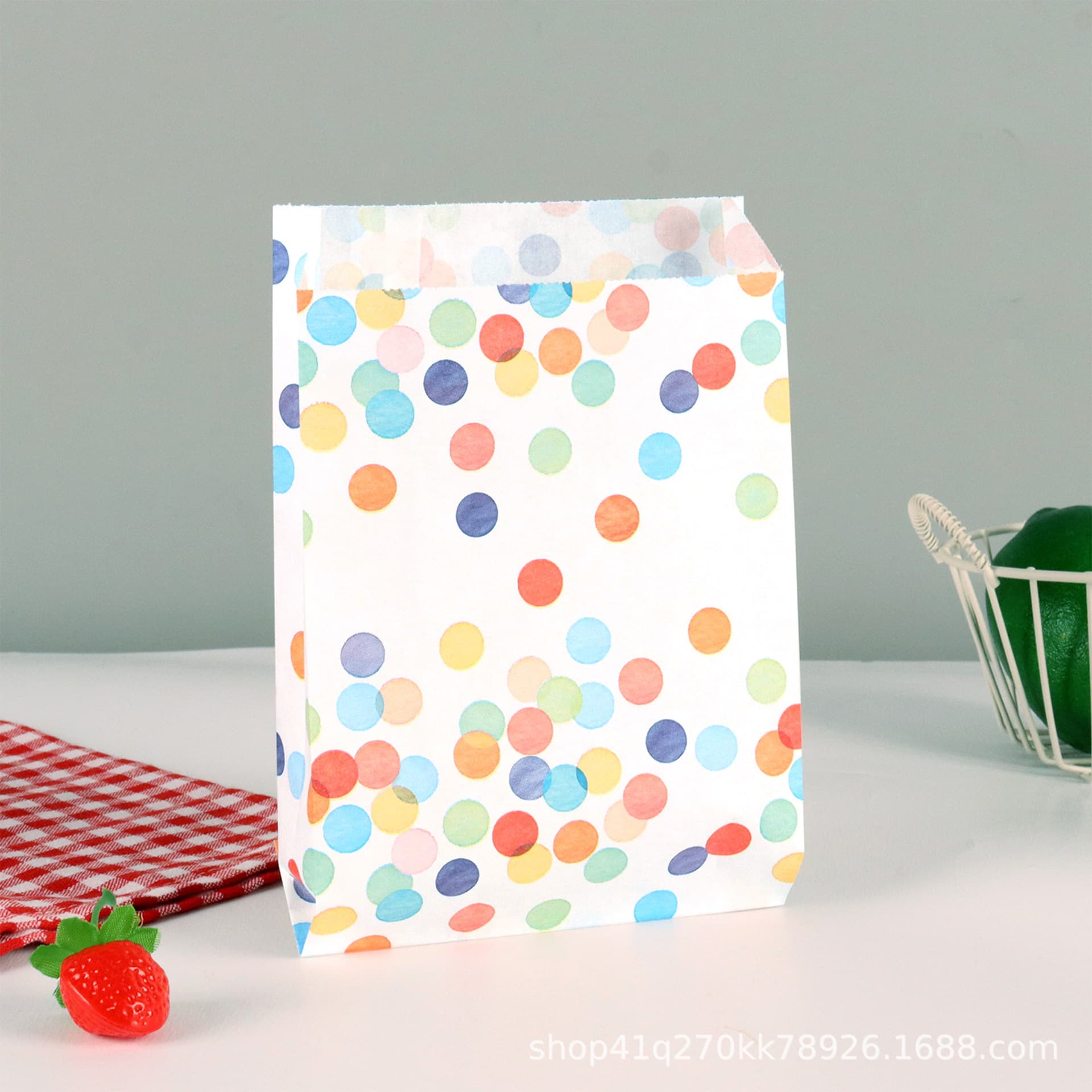 Pointed Bottom Kraft Paper Bag Food Packaging, Laminated Oil-Proof, Disposable Takeout Snack Bakery Packing Bag, Custom Printing Available
