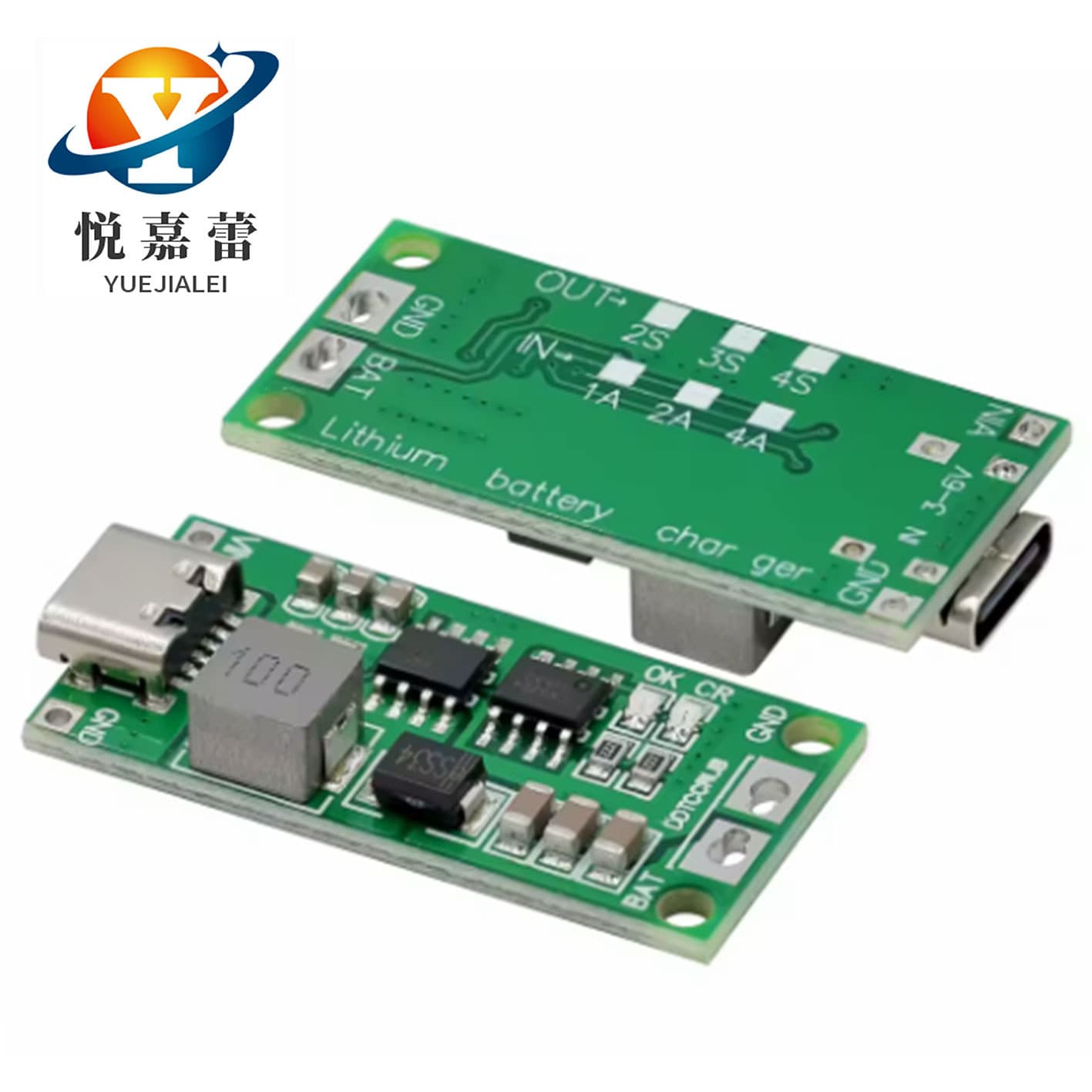 2S 3S 4S Lithium Ion Battery Charger Protection Board Type-C USB Boost Charging Board DC 3-5V