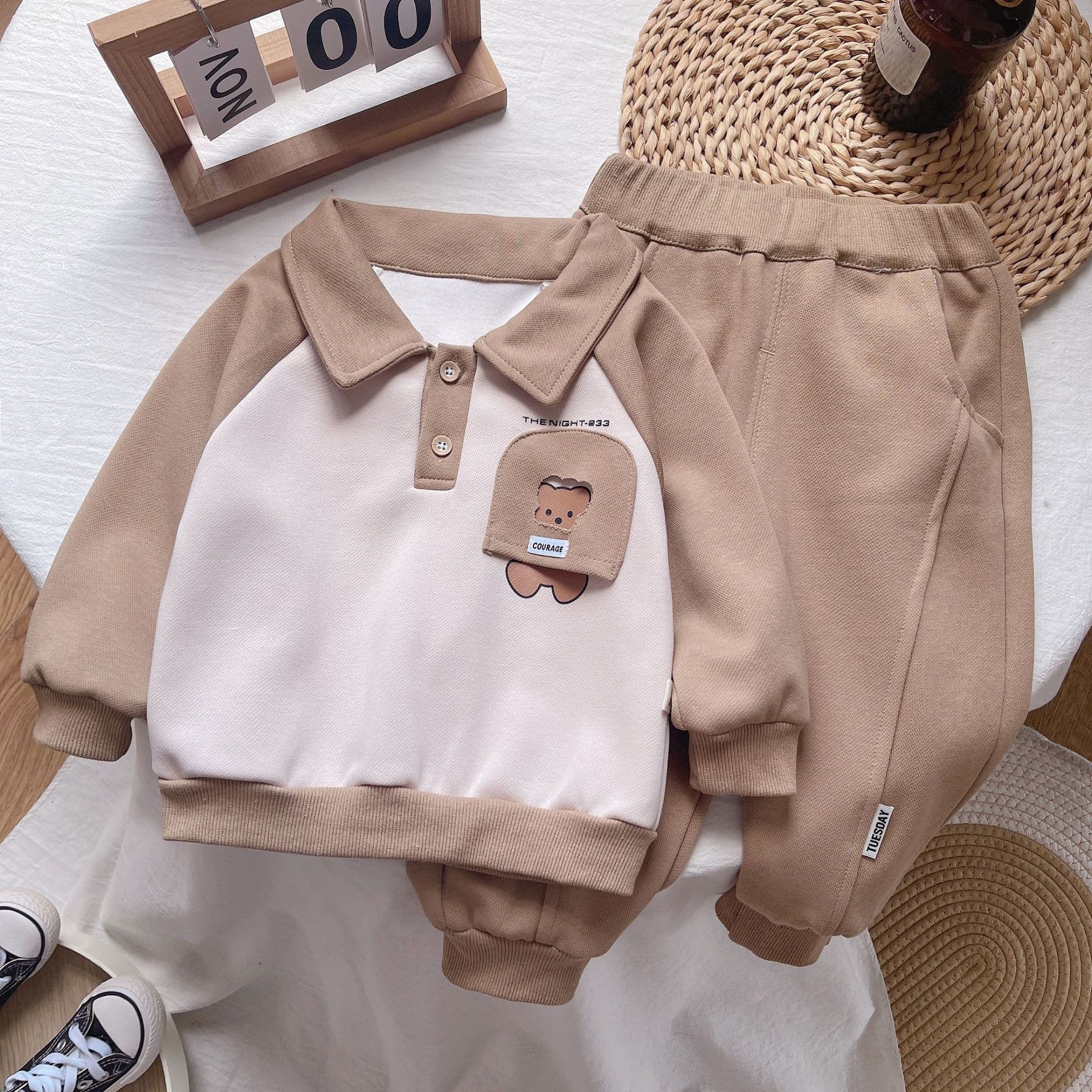 Children's clothing boys' suits baby spring and autumn 2023 new Korean style baby children's autumn clothing handsome children's two-piece set trendy